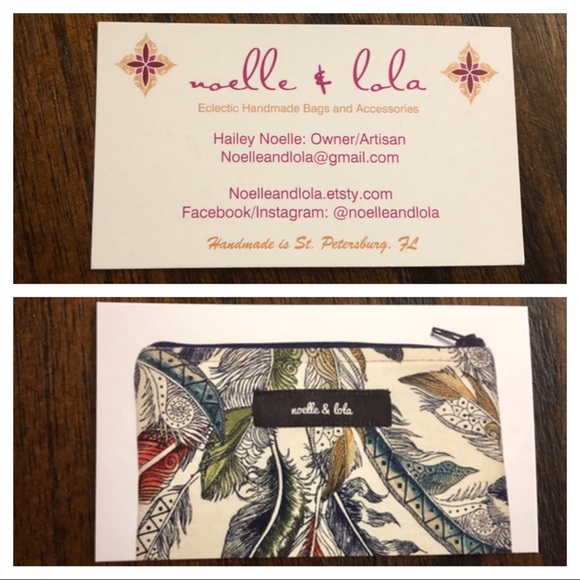 NEW! ❤️ Beautiful Vegan 10.5” Clutch & Matching Zippered Pouch NWOT - Picture 8 of 8